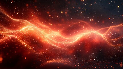 Fototapeta premium Red and Black Abstract Background with Delicate Sparkles