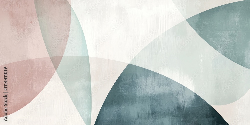 Poster a minimalist abstract modern background with muted tones and soft shapes for a calming and contempor
