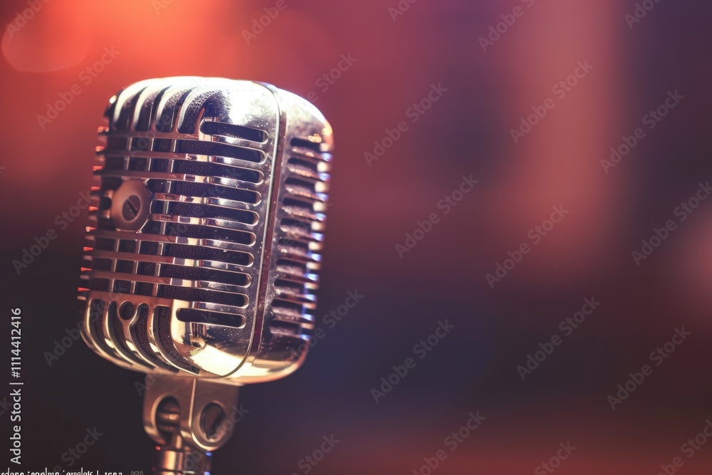 Aufkleber A clear image of a microphone up close, suitable for use in various audio and music-related contexts