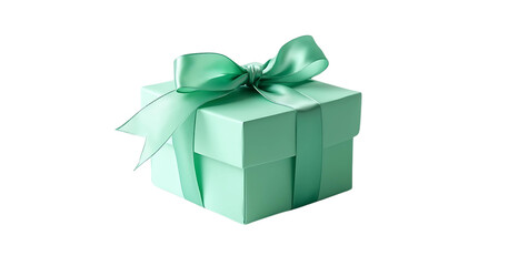 Fototapeta premium green gift box with bow
