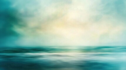 Fototapeta premium A dreamy blurred nature background with soft greens and blues, perfect for creating a sense of calm and relaxation.