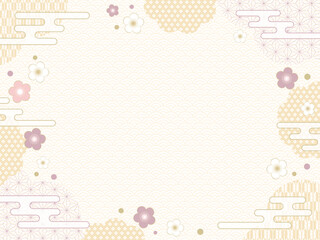 梅のフレーム Plum blossom  frame