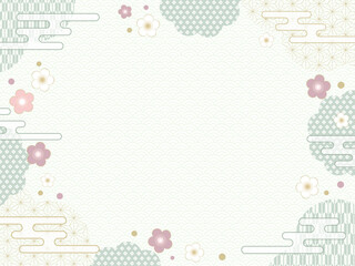 梅のフレーム Plum blossom  frame