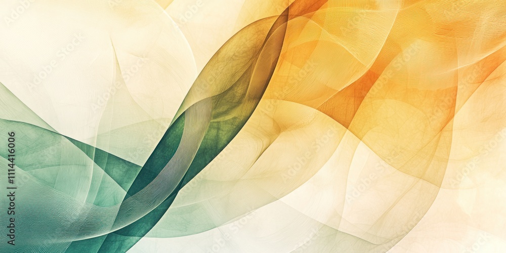Aufkleber a stylized abstract nature background with soft lines and geometric forms, evoking the essence of na