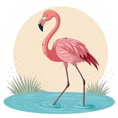 Obraz premium illustration of a flamingo