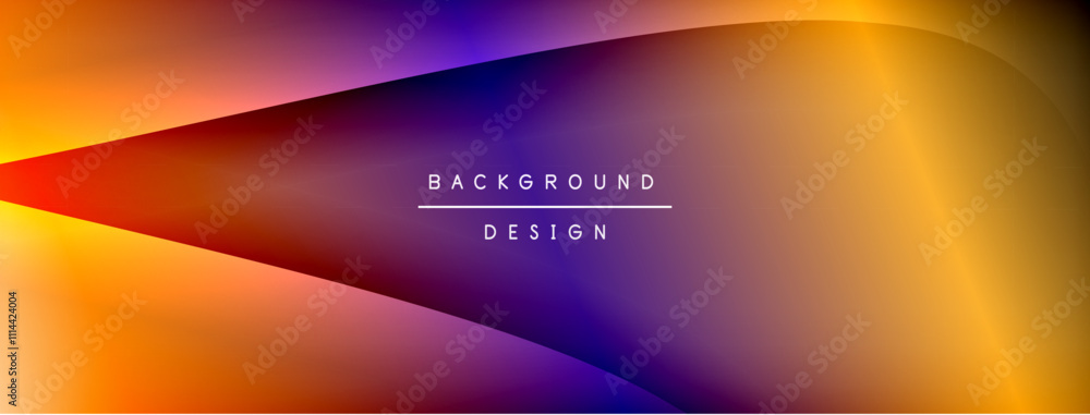Poster bright rainbow style color gradient with curve round shape line background. vector illustration for 