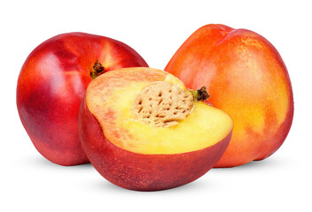 Nectarine isolated on the white background