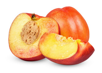 Nectarine isolated on the white background
