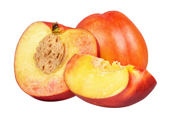 Nectarine isolated on the white background