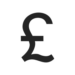 pound symbol icons,  Black and White pound Icon vector silhouette white background.
