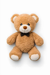 Obraz premium Teddy bear toy, isolated on white background