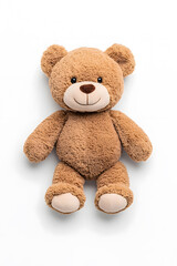 Fototapeta premium Teddy bear toy, isolated on white background