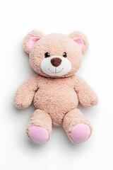 Fototapeta premium Teddy bear toy, isolated on white background