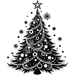 Christmas tree vector Adobe Illustrator Artwork