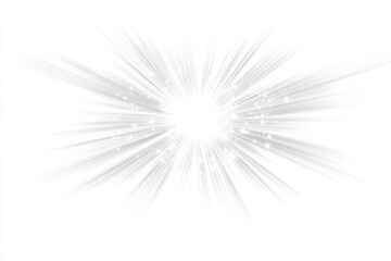 A single white starburst on a clean white background, perfect for adding a touch of elegance to your design