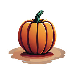 Obraz premium Bright Orange Cartoon Pumpkin
