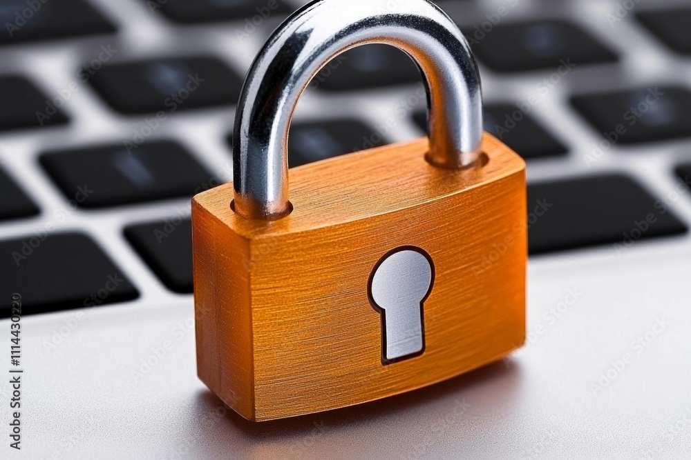 Poster minimal photostock of a close-up of a browser window showing lock icon during ssl connection , isola