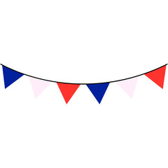 Obraz premium French National Day Celebration. bastille day illustration, flat style. 