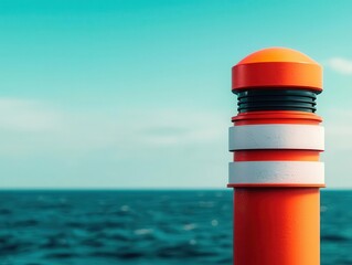 Closeup of a selfdriving ship s communication tower, enabling realtime data exchange and remote control