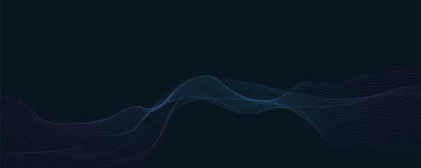 Abstract tech wavy lines. 