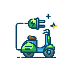 llustration fill icon of a electric scooter
