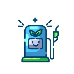 llustration fill icon of a eco fuel