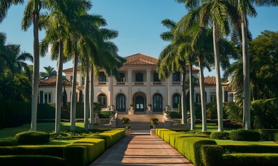 Obraz premium Feature a blend of modern architectural elements in the mansion