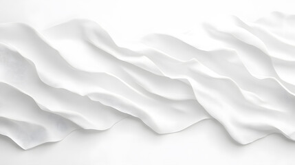 Obraz premium Elegant and minimalist white wave texture. Abstract smooth elegant white fabric silk texture soft background, flowing satin waves