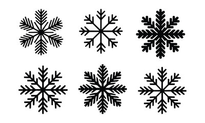 Vector snowflake Collection. Vector illustration set