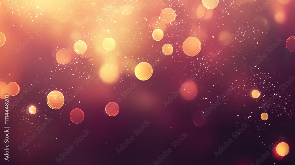 Poster luminous deep burgundy bokeh background with soft glow and dreamy atmosphere for designs