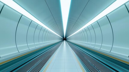 Futuristic Hyperloop terminal with advanced architecture and hightech features, representing the future of travel