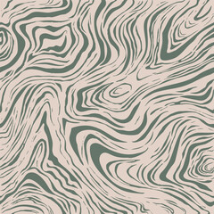 Wavy swirl vector seamless pattern Hand drawn 1970 vector illustration. Sixties pattern trippy.