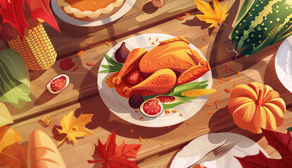 still life with vegetables and fruits