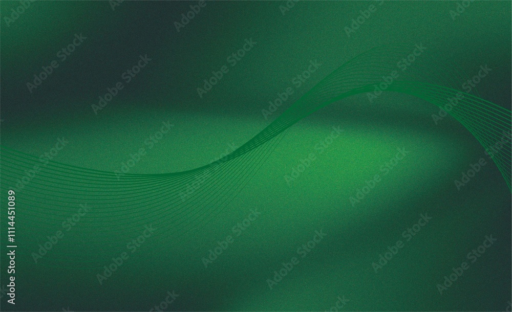 Poster design abstract glowing color wave backdrop noise texture. grainy gradient background in green color