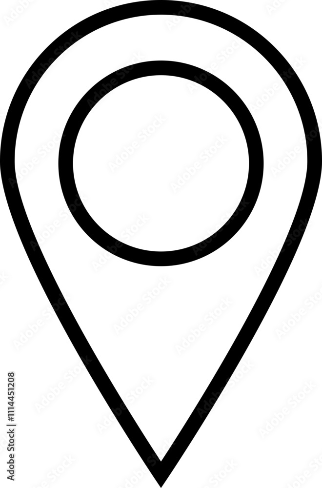 Poster location icon. map pin sign. location pin place marker. map marker pointer icon. location indicator 