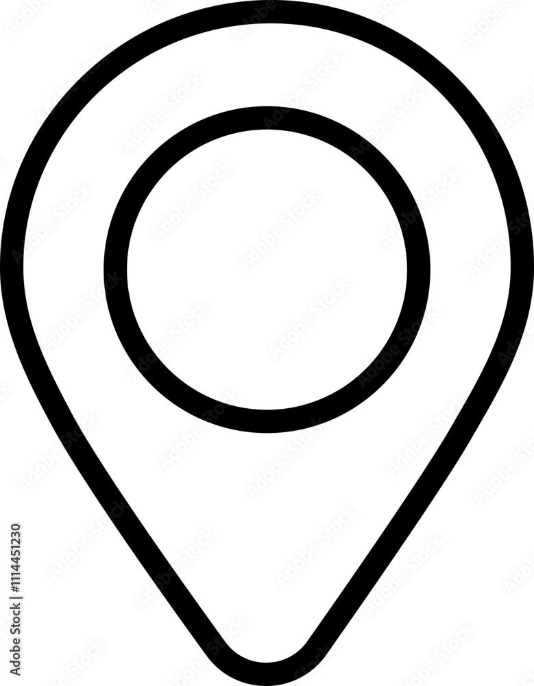 Poster location icon. map pin sign. location pin place marker. map marker pointer icon. location indicator 