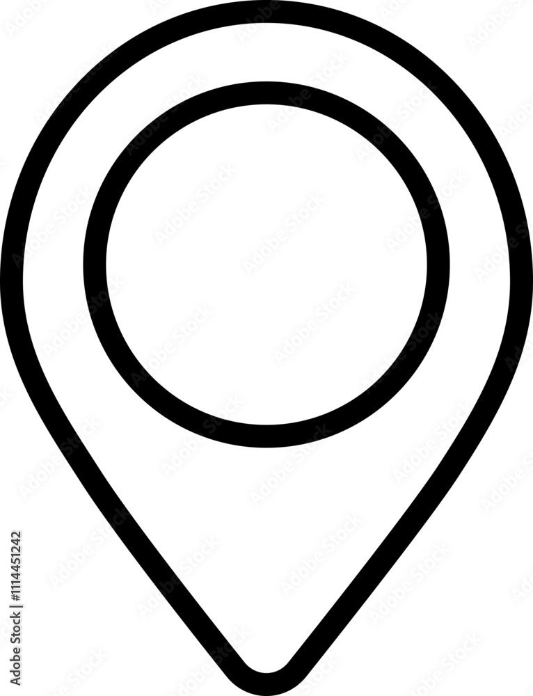 Poster location icon. map pin sign. location pin place marker. map marker pointer icon. location indicator 