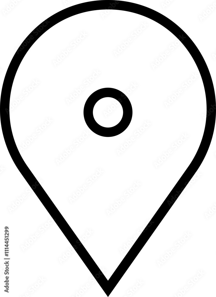 Poster location icon. map pin sign. location pin place marker. map marker pointer icon. location indicator 