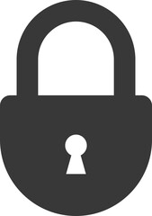 close padlock icon. locked lock on transparent background. Security symbol for your web site design, logo, app. safety protection