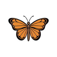 create a butterfly icon silhouette vector illustration.