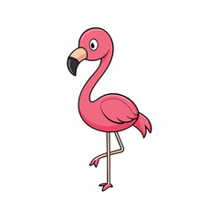 pink flamingo vector