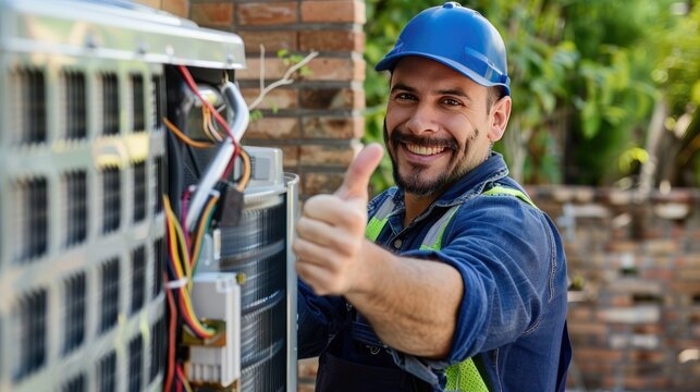 HVAC Technician Giving a Thumbs Up