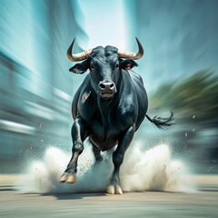 black bull charging generative ai