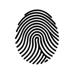 Fingerprint Vector Illustration - Biometric Security and Digital Identity Design for Modern Technology