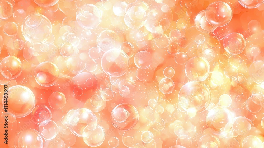 Poster soft peach bokeh background with glowing luminous effects and gentle light atmosphere