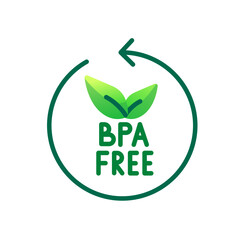  Illustration gradient icon of a bpa free