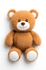 Obraz premium Teddy bear toy, isolated on white background