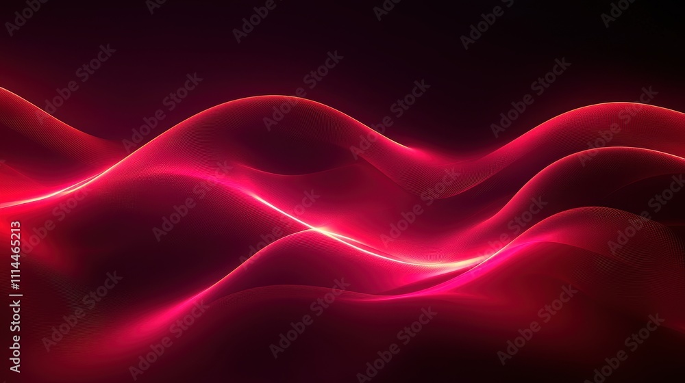 Poster vibrant neon abstract design with smooth waves and dynamic colorful patterns