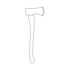Hand drawn kids drawing log axe cartoon isolated
