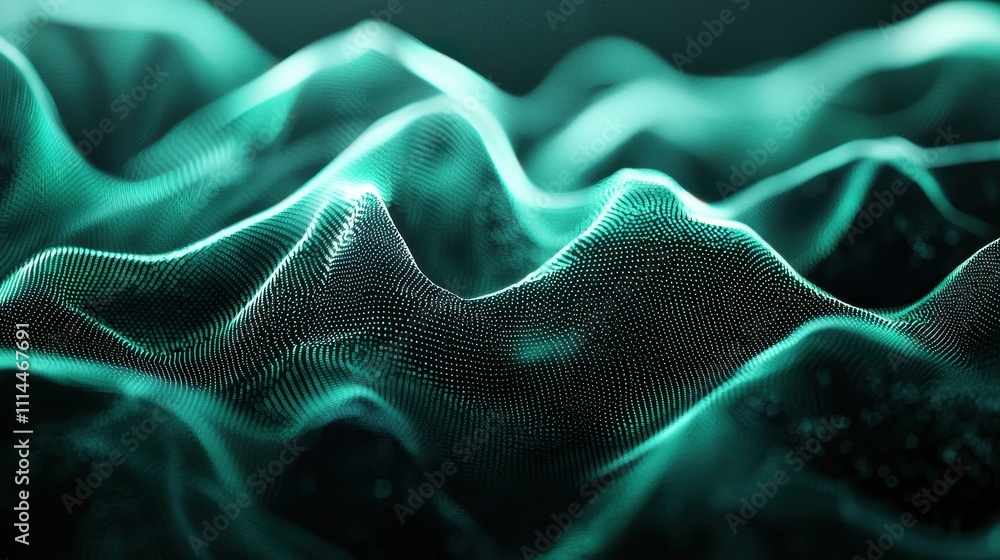 Poster vibrant neon abstract design with smooth waves and flowing patterns for creative projects